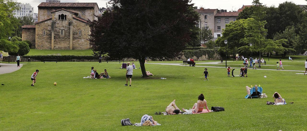 El parque de Santullano, ayer. | Fernando  Rodríguez