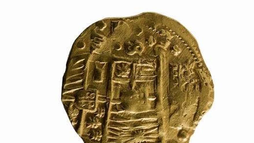 Moneda de ocho escudos de oro de Carlos II. // FdV
