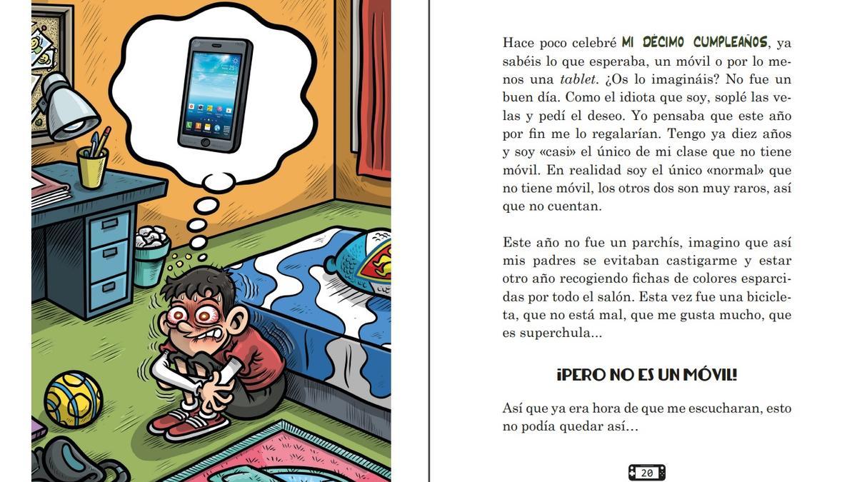 Una página de "Juan sin móvil"