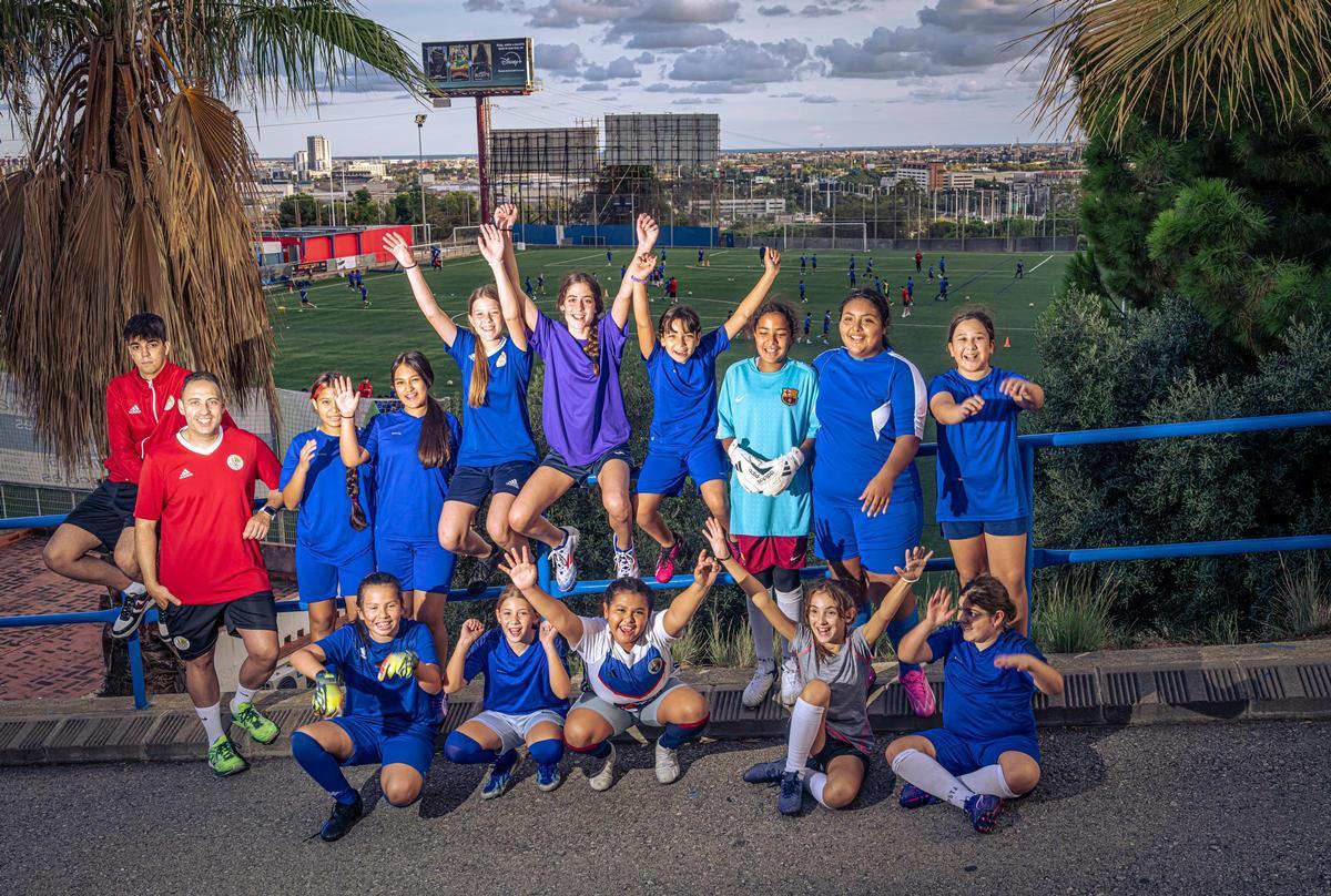 Las jugadoras del Sant Ildefons despues del entreno