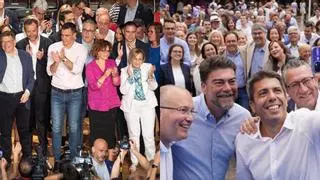 Puig y Mazón se juegan la última mano en la provincia y cerrarán campaña en Alicante