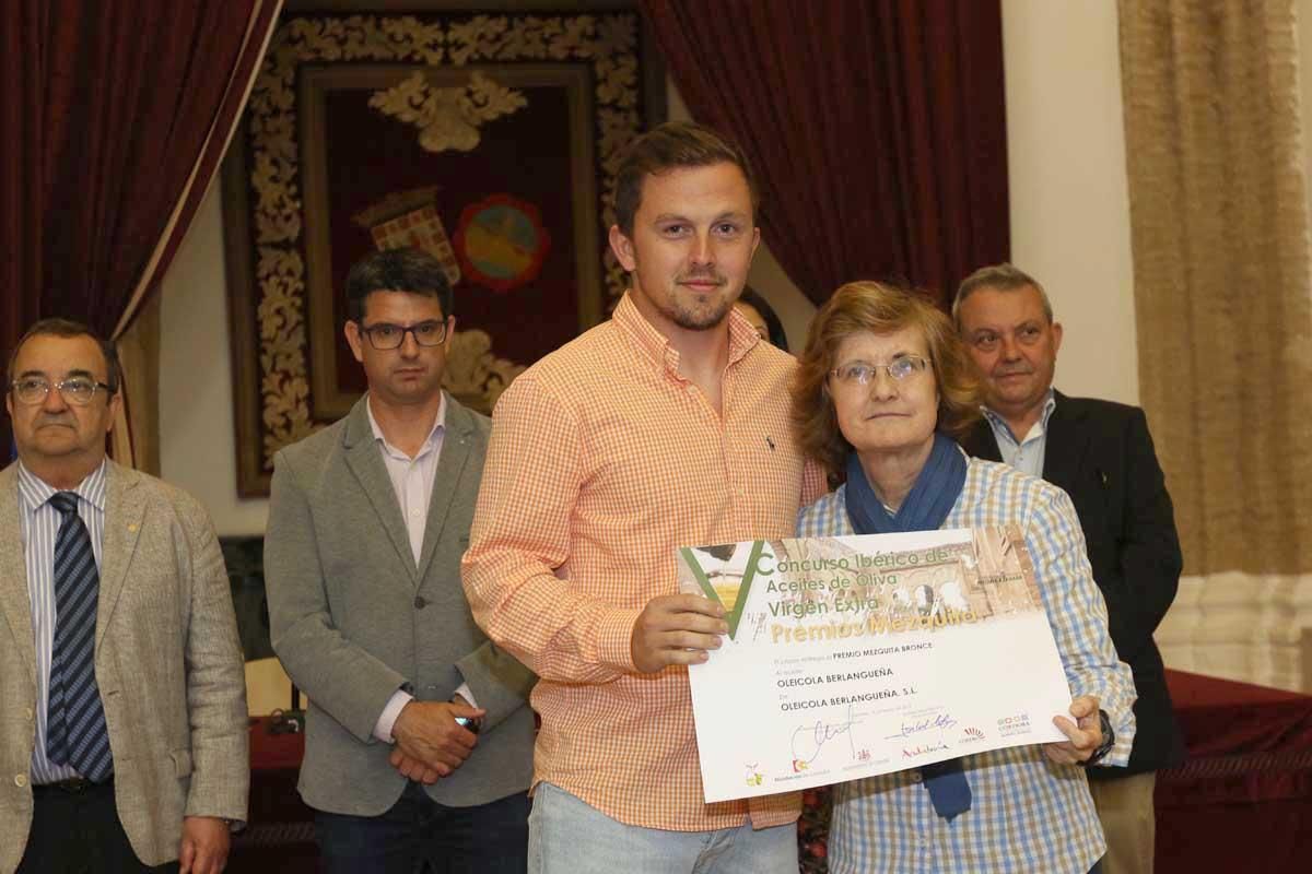 V Concurso ibérico de aceites de oliva virgen extra premios Mezquita 2018