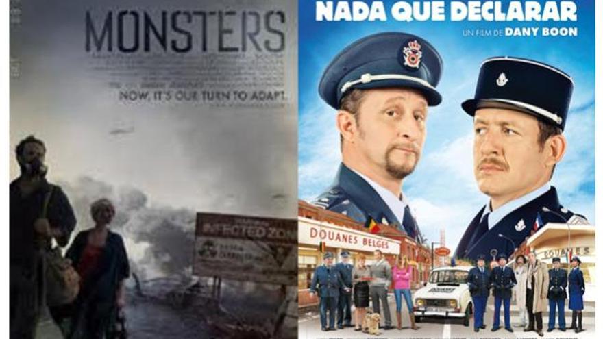 Cartel de &#039;Monster&#039; y &#039;Nada que declarar&#039;.