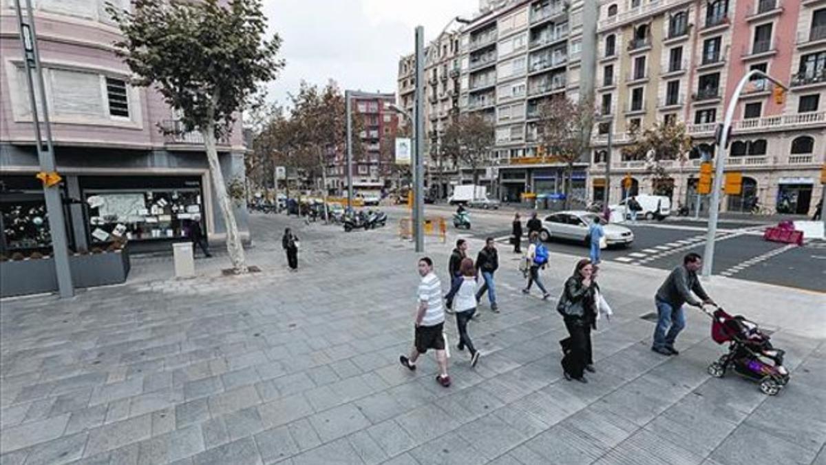 Una de las seis placitas duras que ganará el Paral·lel al finalizar la reforma.