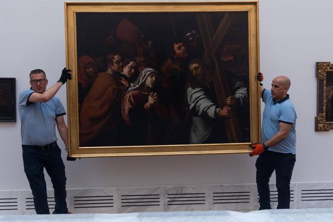 Así se transportan diez obras de los Ribalta del Museo de Bellas Artes de València al Thyssen de Málaga