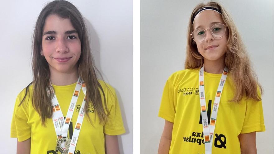 Las medallistas del CA Safor Teika en el Autonómico infantil