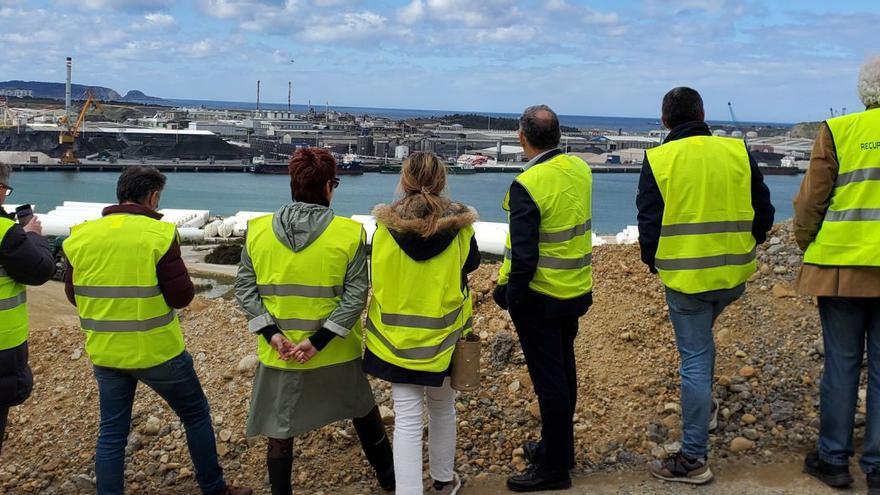 Una visita de los concejales del Ayuntamiento de Avilés a la cantera del Estrellín en la recta final de la pasada legislatura.