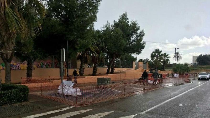 Inicio de las obras de la ruta escolar.