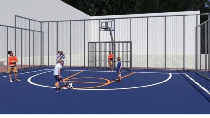 Las nuevas canchas deportivas que se construirán en tres barrios de Oviedo por 772.000 euros