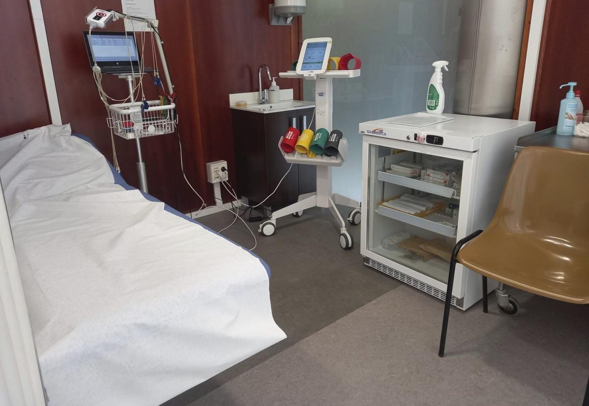 Una zona de atención sanitaria en el Hospital Montecelo de Pontevedra.