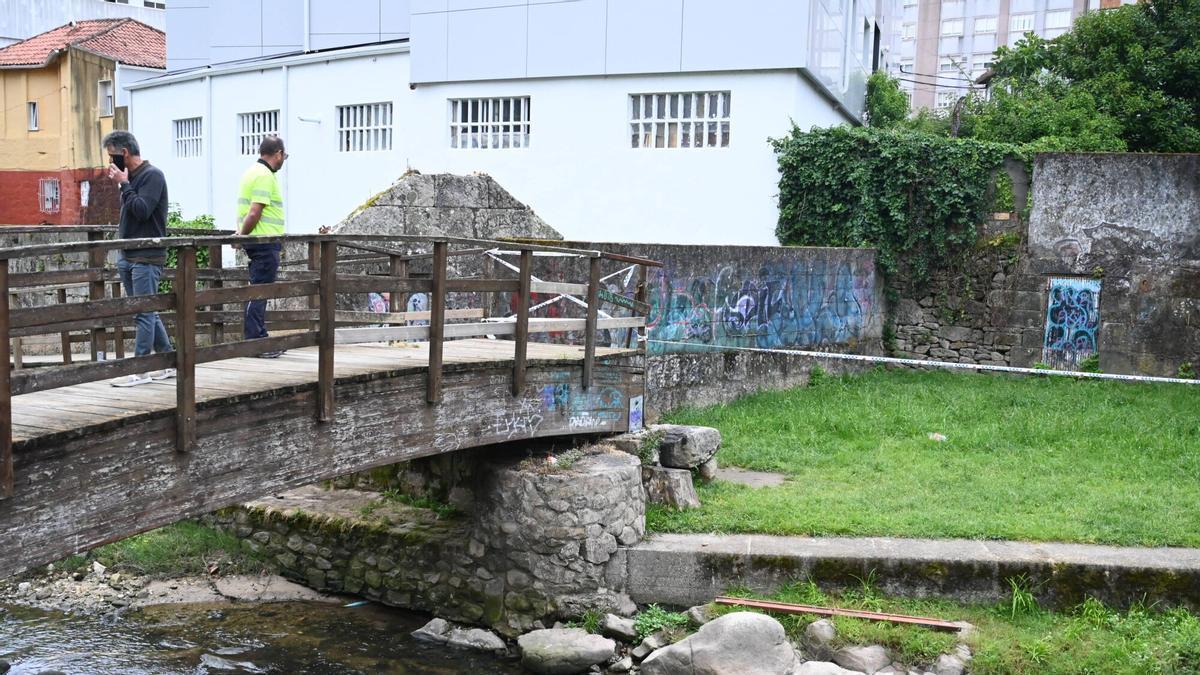 Lugar donde apareció muerto el joven en el río Gafos.