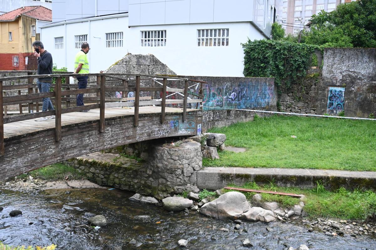 Lugar donde apareció muerto el joven en el río Gafos.