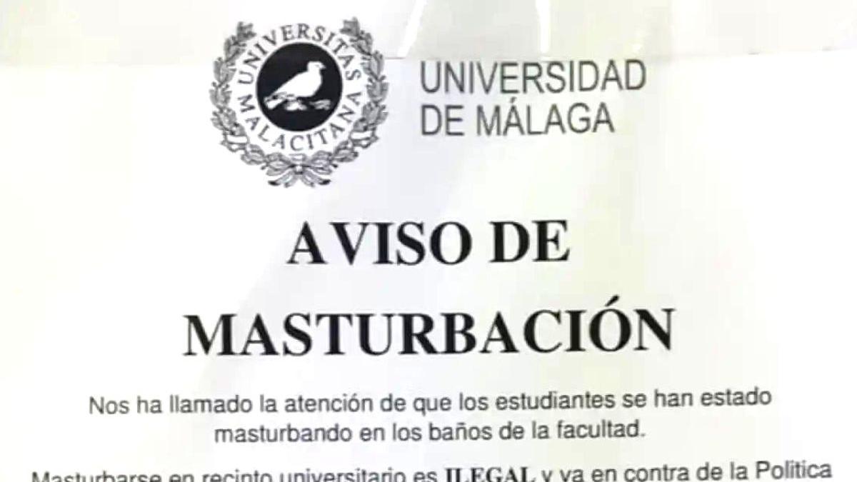 Aviso de Masturbación&quot; en la UMA: el bulo viral que ya ha infectado varias universidades
