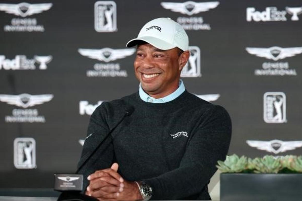 Tiger Woods se mostró sonriente y optimista para volver a jugar y aceptar la capitanía de la Ryder