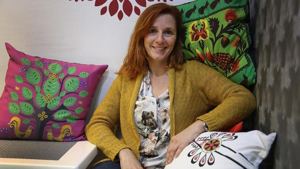 Victoria Molina, guia turística catalana que vive y trabaja en Cracovia, en un barpolaco de Les Corts. Victoria Molina, guia turística catalana que vive y trabaja en Cracovia, en un barpolaco de Les Corts.