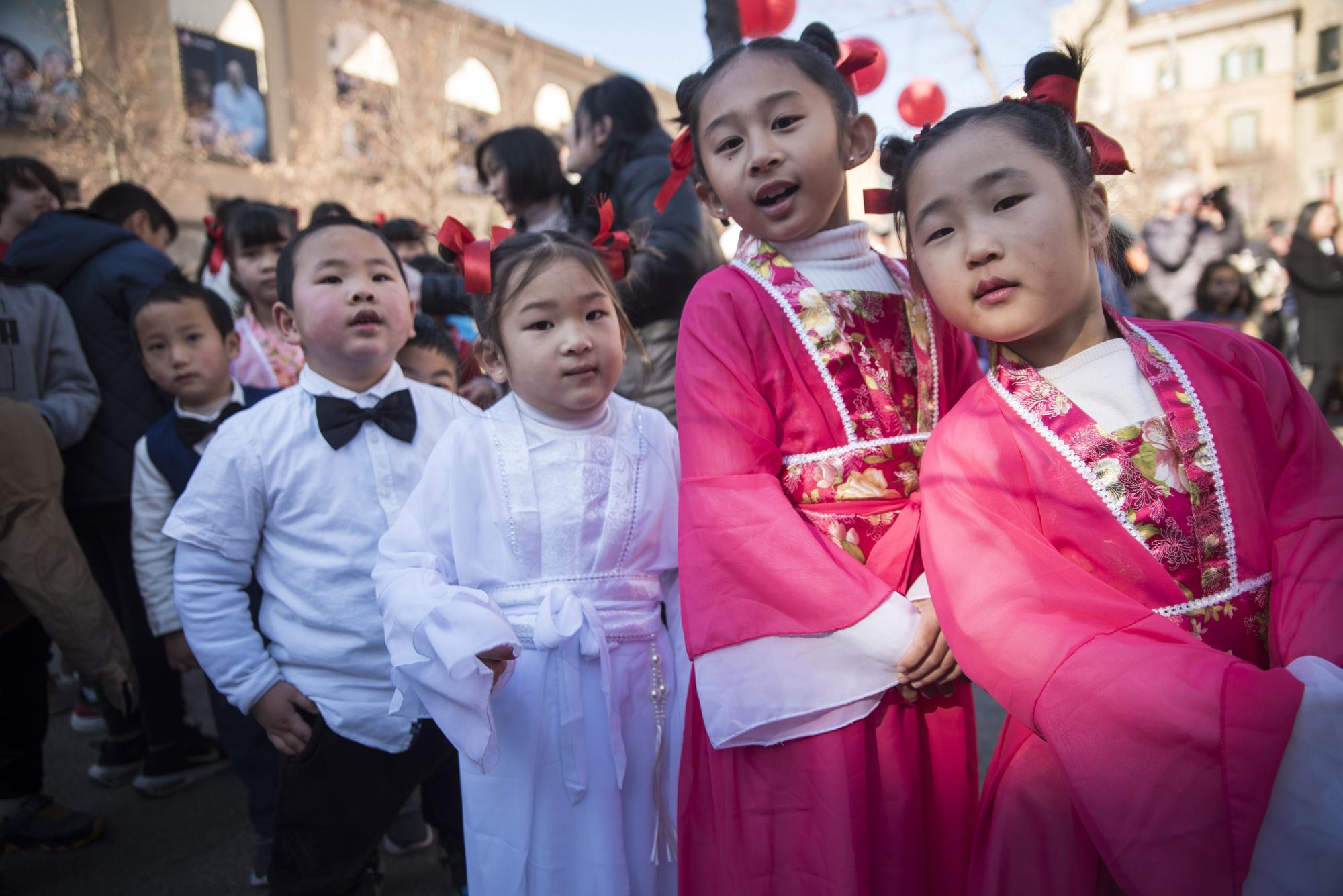 Celebració de l'Any Nou Xinès a la plaça de Sant Domènec de Manresa