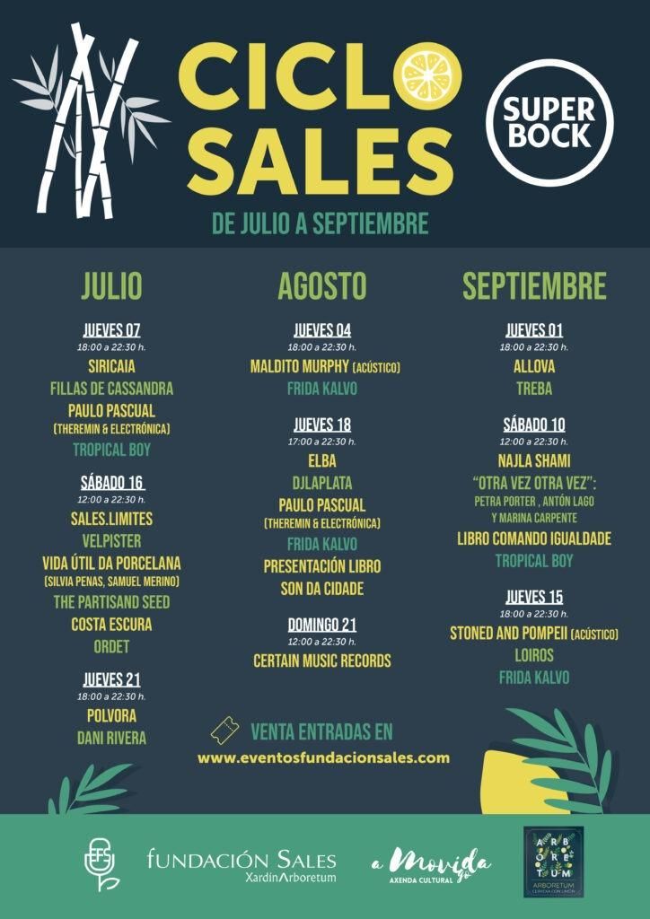 Cartel programa conciertos Fundación Sales