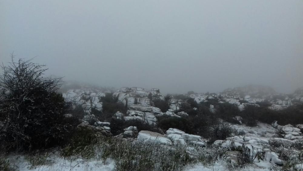 Nieve en El Torcal, de Antequera.