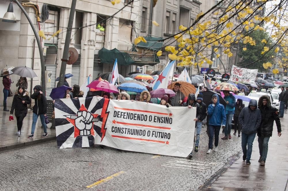 Estudiantes contra la LOMCE en Ourense