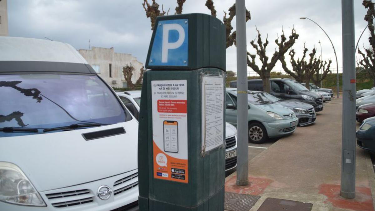 Una de les màquines en desús de la zona blava