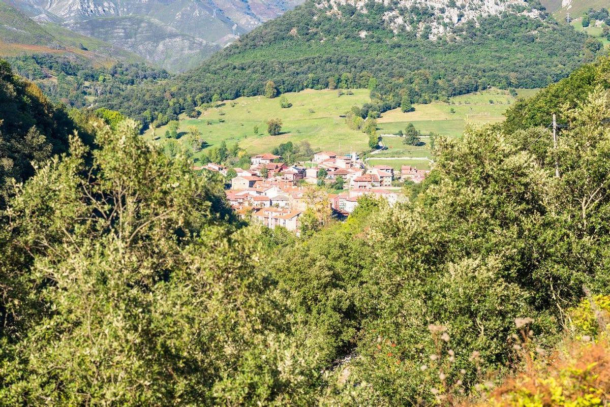 Aldea en los Picos de Europa, en la localidad de Cabrales