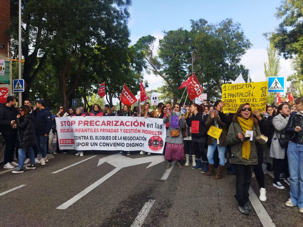 Manifestación en Ferraz, frente a la sede de ACADE, el pasado 8 de noviembre.