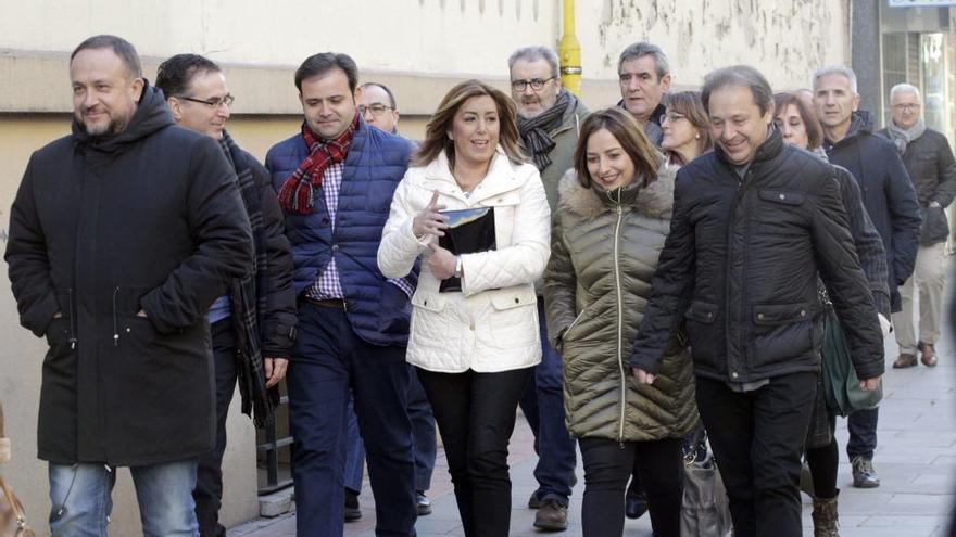 Miembros de la federación socialista de Castilla y León, entre ellos el zamorano Antonio Plaza, llegan al Comité Federal junto a Susana Díaz