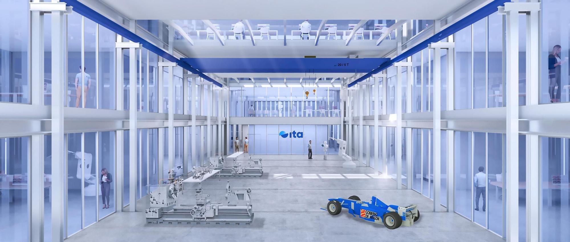 Recreación del nuevo edificio del Instituto Tecnológico de Aragón (ITA).