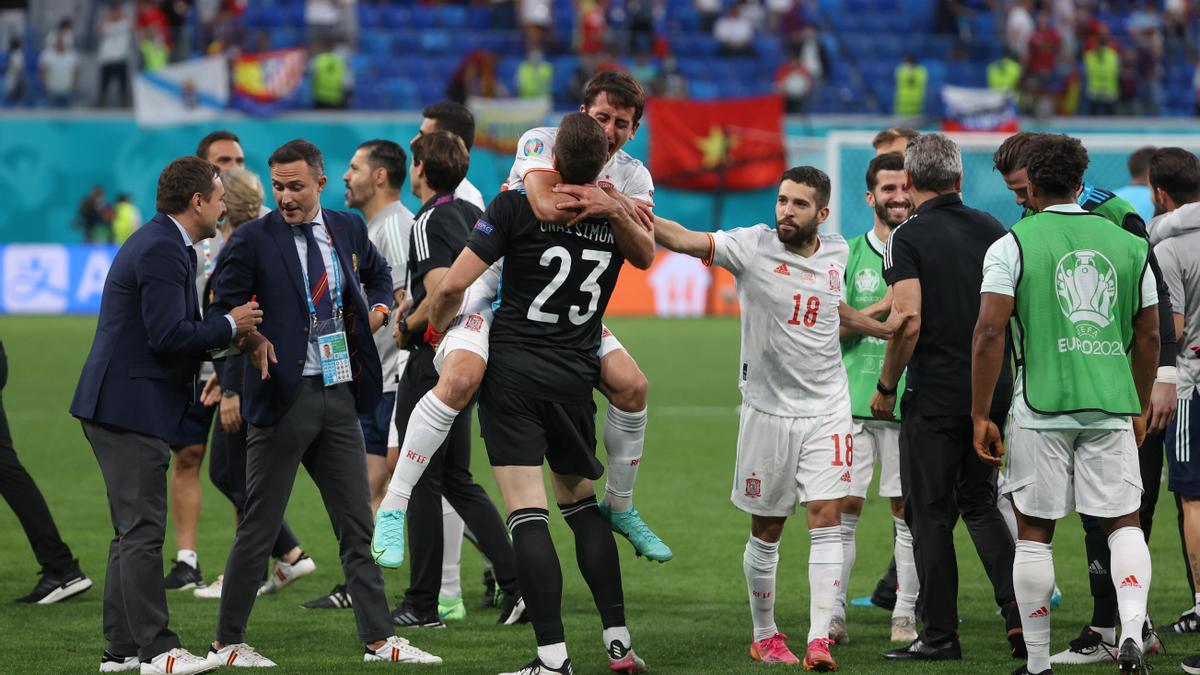 La selección celebra el pase a semifinales