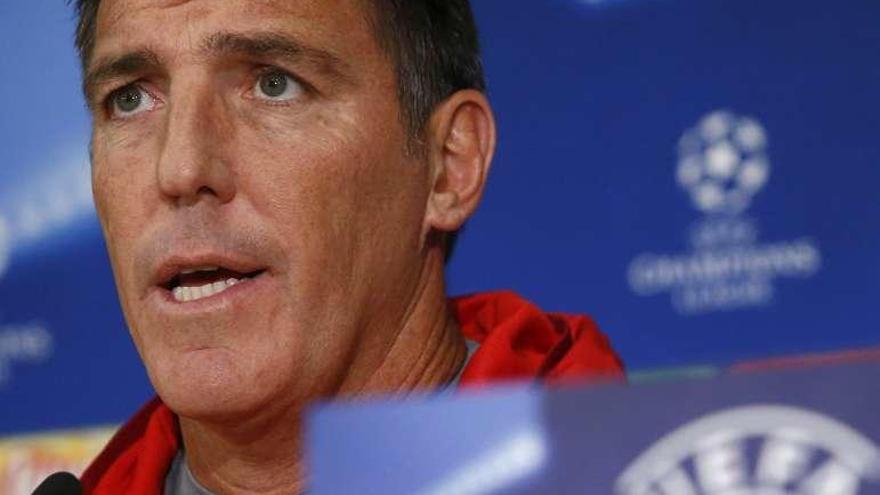 Berizzo, técnico sevillista, ayer en rueda de prensa.