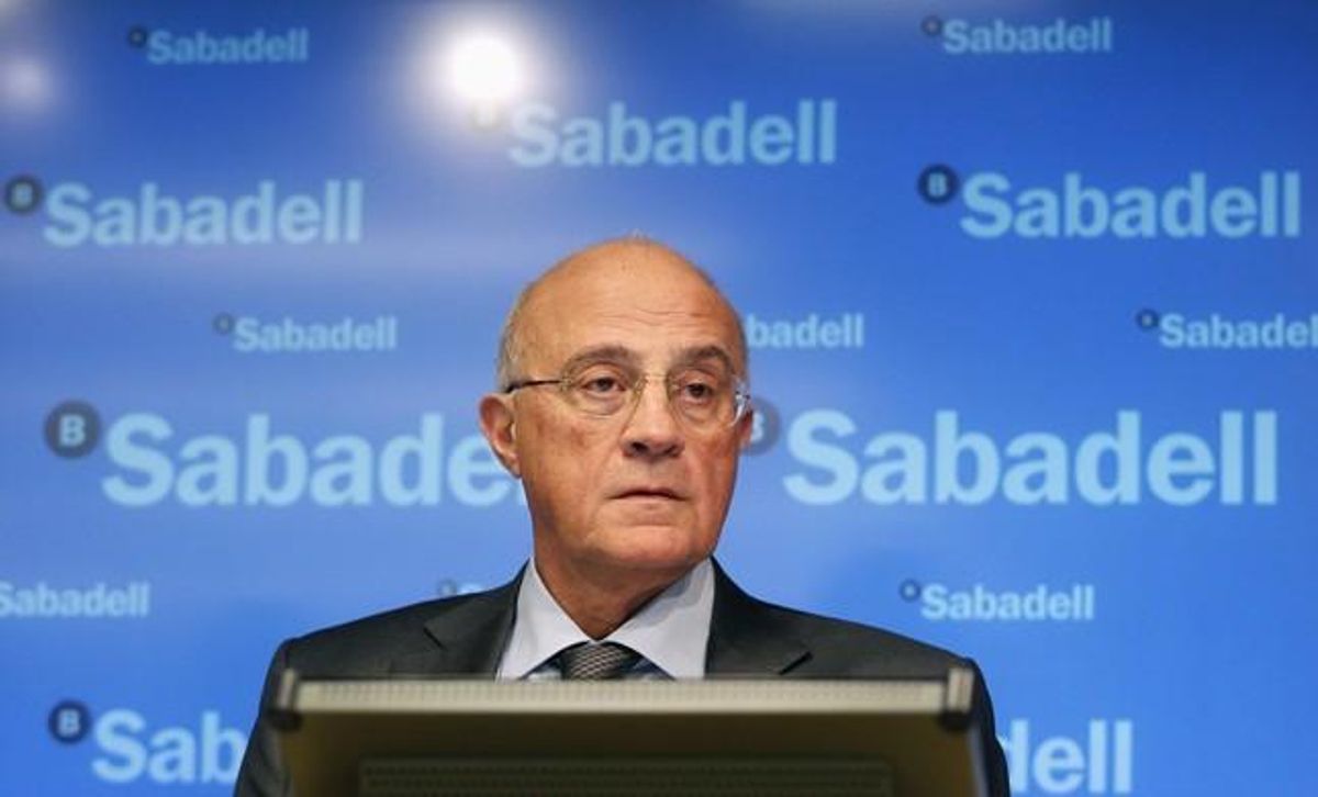 Josep Oliu, president del Sabadell, en l’última junta d’accionistes. REUTERS/Albert Gea
