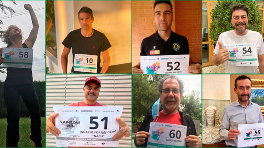 Jose María Manzanares «hijo», Juanjo Llorens, Luis Barcala, Ismael Falcón, Carlos González, Sol Picó y Nach apoyan la carrera solidaria RainbowRun.