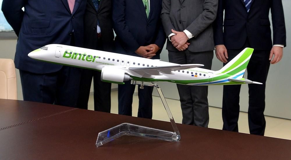 Binter y Embraer sellan su acuerdo de compra de nuevos aviones reactores