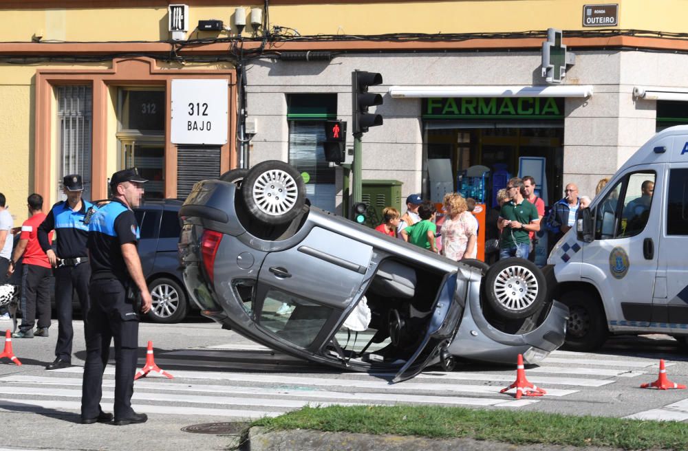 Accidente en la ronda de Outeiro