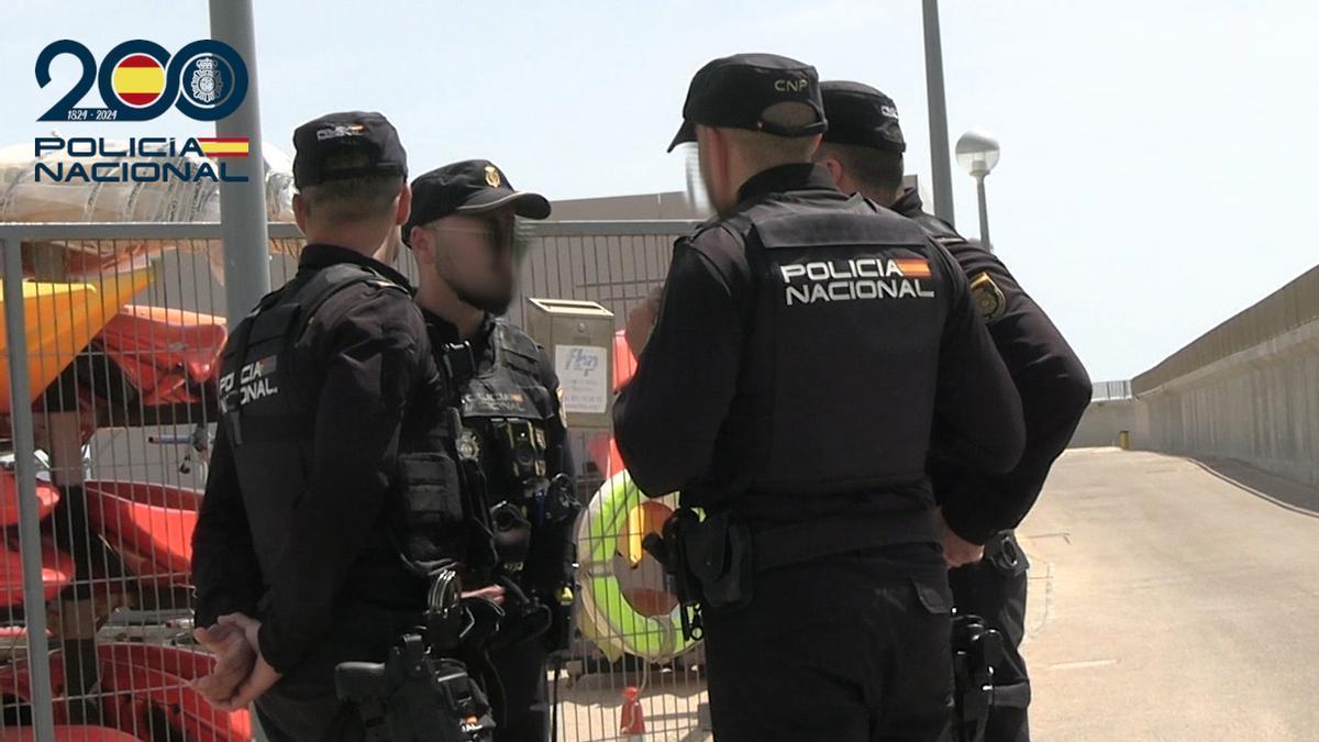Agentes de la Policía Nacional, en Palma.