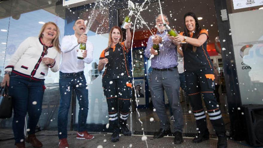 Celebración del Gordo del pasado año en Tenerife.