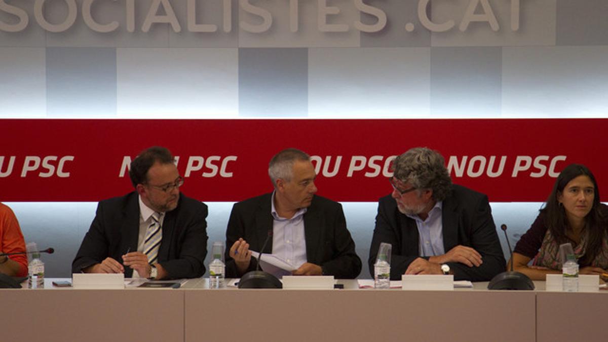 Ejecutiva del PSC, ayer.