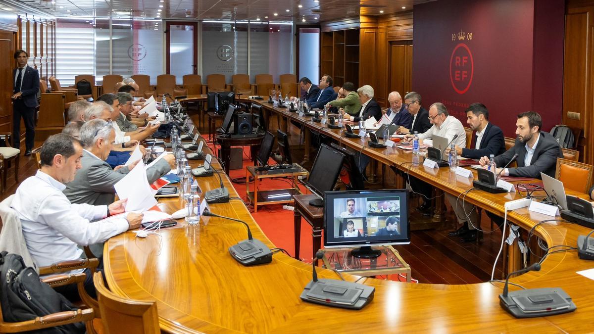 Asamblea de la Real Federación Española de Fútbol (RFEF) celebrada en la mañana de martes.
