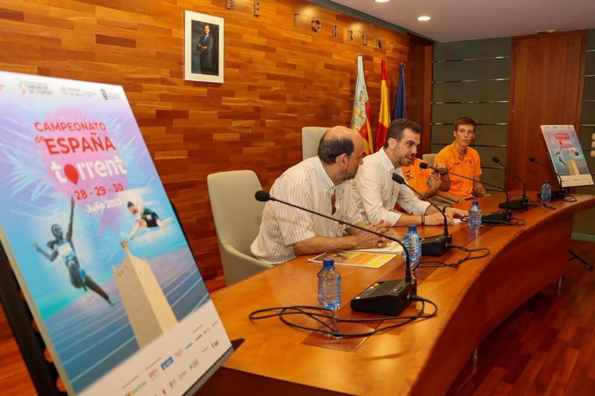 Un momento de la presentación del  CIII Campeonato de España Absoluto al Aire Libre, que se celebrará en Torrent del 28 al 30 de julio.