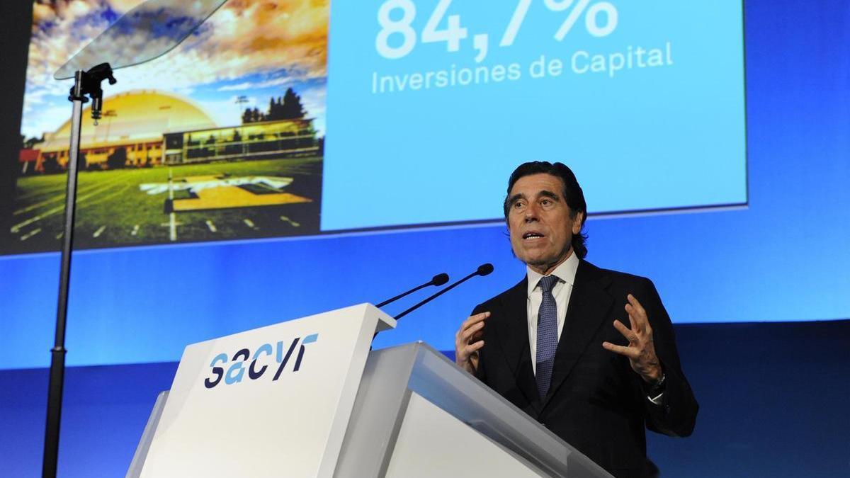 El presidente de Sacyr, Manuel Manrique, en la junta de accionistas de 2022.