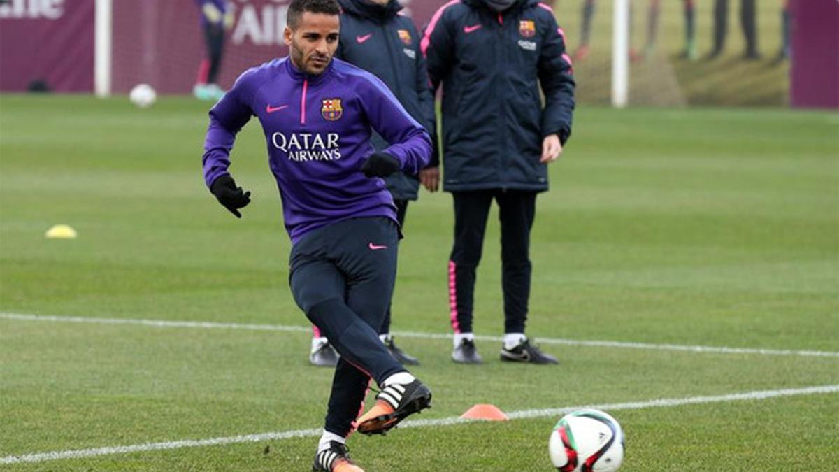 Douglas, lesionado en en el último entrenamiento con el FC Barcelona