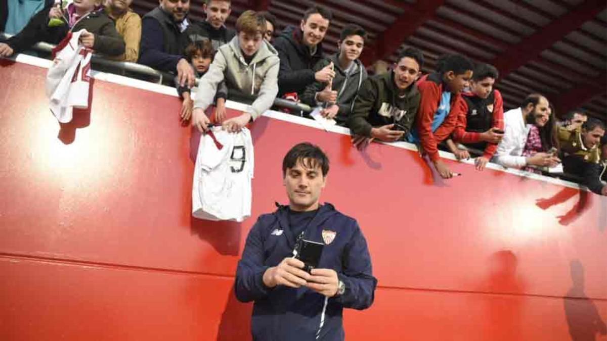 Vincenzo Montella, durante el entrenamiento