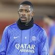 Dembélé, en el entrenamiento previo al Mónaco-PSG
