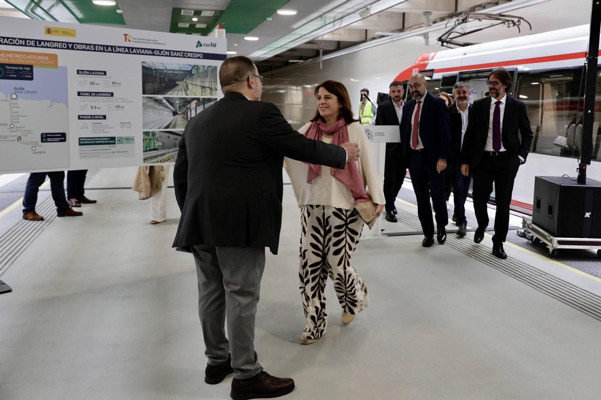 Así fue la inauguración del soterramiento de Langreo