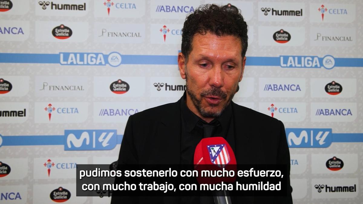 Simeone: &quot;Cuando fuimos once contra once, teníamos el partido controlado&quot;