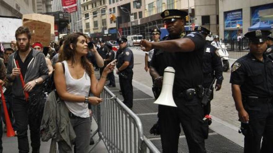 Protestas ante Wall Street.