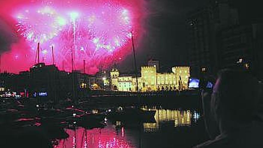 Fuegos artificiales en Begoña.