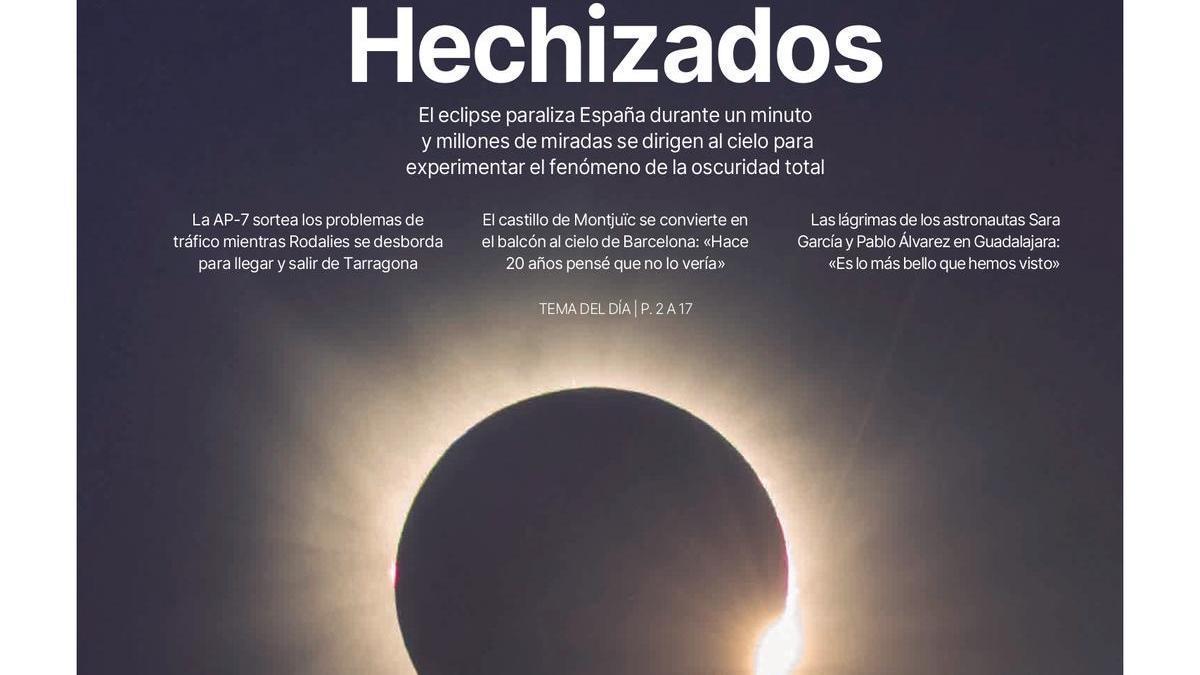 La portada de EL PERIÓDICO del 13 de agosto de 2026
