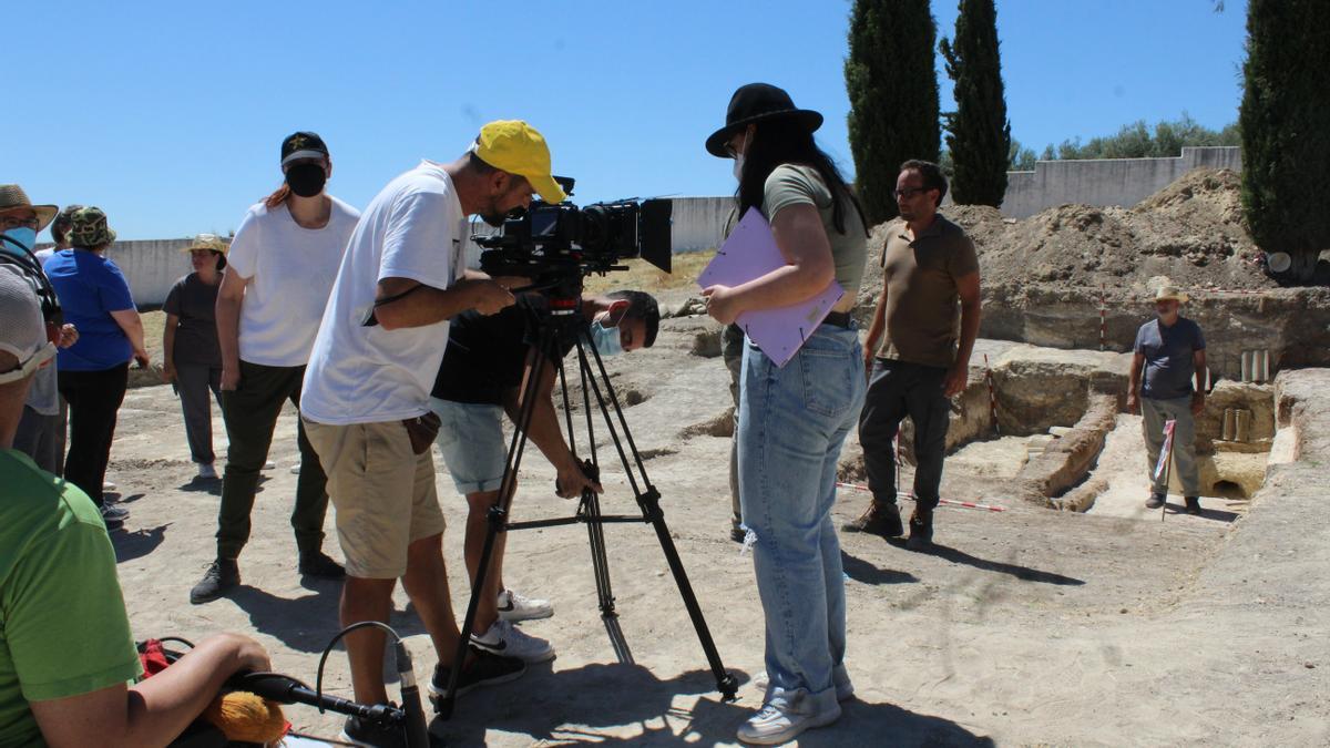 Equipo de rodaje del cortometraje &#039;Papá&#039; en Aguilar.