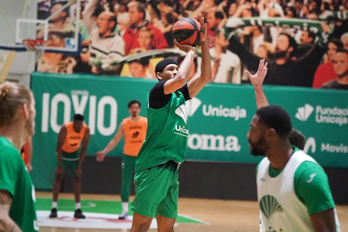 Kameron Taylor, durante el entrenamiento.